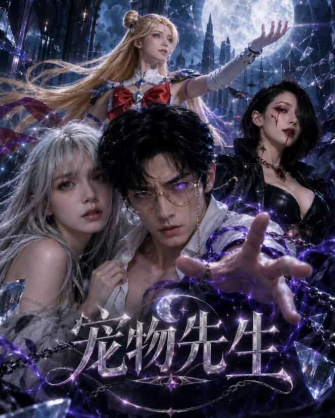 怀旧青春题材短剧海报，灯笼背景下的女孩